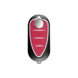 CARCASA MANDO PLEGABLE ALFA 3 BOTONES ROJO