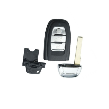 CARCASA TELEMANDO INSERTABLE/KEYLESS AUDI CROMADA