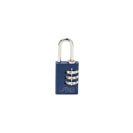 PADLOCK ALUMINIUM COMBINATION 20 MM BLUE