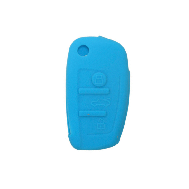 FUNDA MANDO AUDI AZUL 3 BOTONES