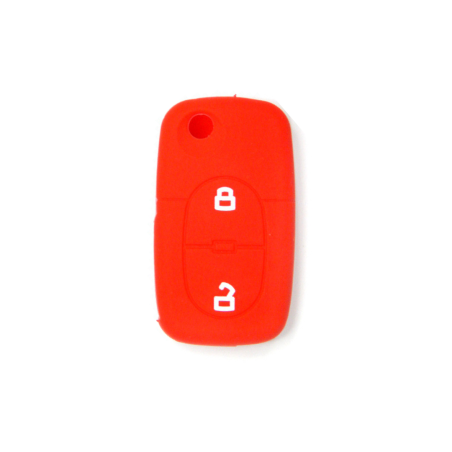 FUNDA MANDO AUDI ROJO 2 BOTONES