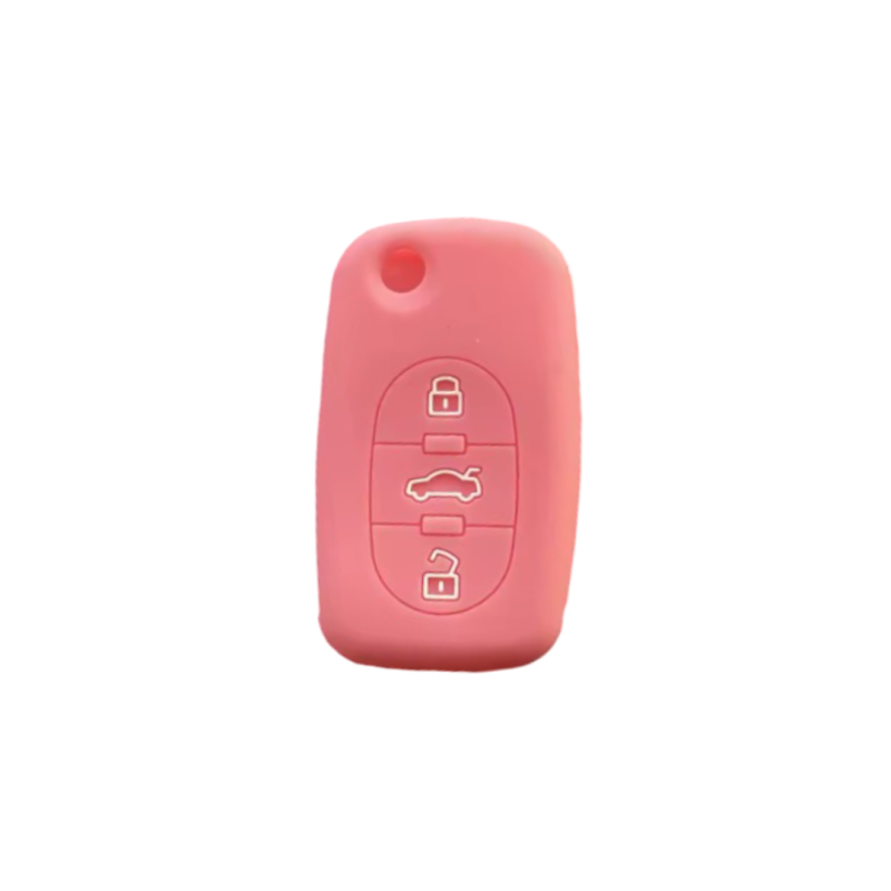 FUNDA MANDO AUDI ROSA 3 BOTONES