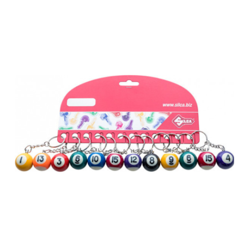 LLAVERO BOLA DE BILLAR X 12 COL.SURTIDOS