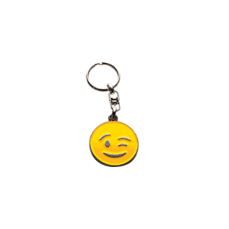 LLAVERO EMOJI CARA GUIÑANDO UN OJO X 5