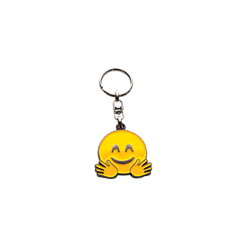 LLAVERO EMOJI CARA QUE ABRAZA X 5