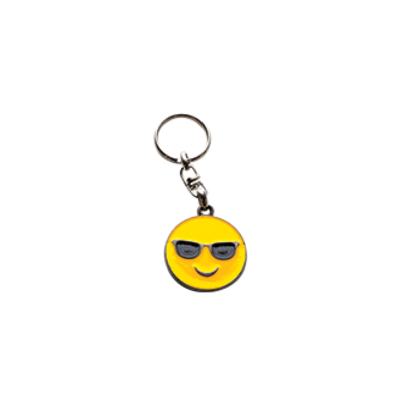 LLAVERO EMOJI CARA CON GAFAS DE SOL X 5