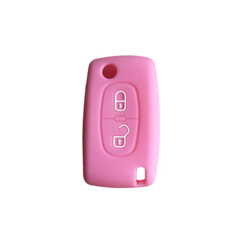 FUNDA MANDO CITROEN/PEUGEOT ROSA 2 BOTONES