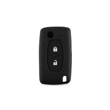 FUNDA MANDO CITROEN/PEUGEOT NEGRO 2 BOTONES