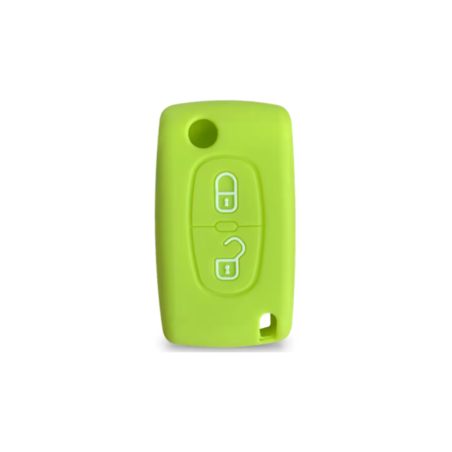 FUNDA MANDO CITROEN/PEUGEOT VERDE CLARO 2 BOTONES