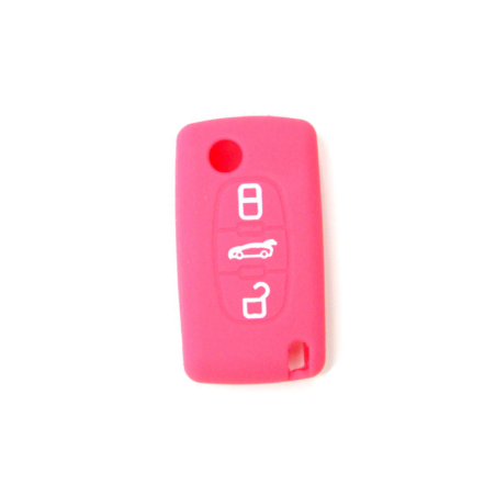 FUNDA MANDO CITROEN/PEUGEOT ROSA 3 BOTONES