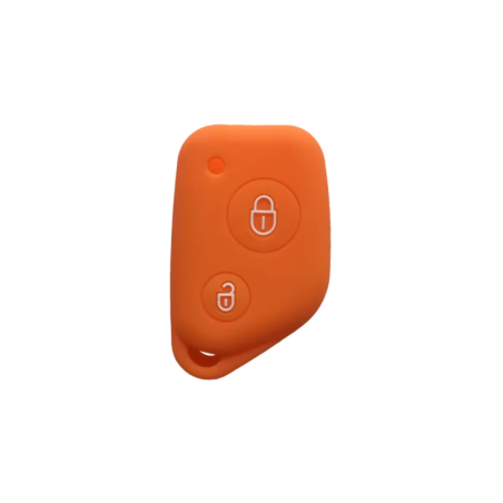 FUNDA MANDO FIJO CITROEN/PEUGEOT NARANJA 2 BOTONES