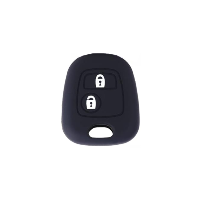 FUNDA MANDO FIJO CITROEN/PEUGEOT NEGRO 2 BOTONES