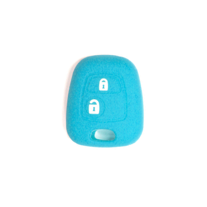 FUNDA MANDO FIJO CITROEN/PEUGEOT AZUL 2 BOTONES
