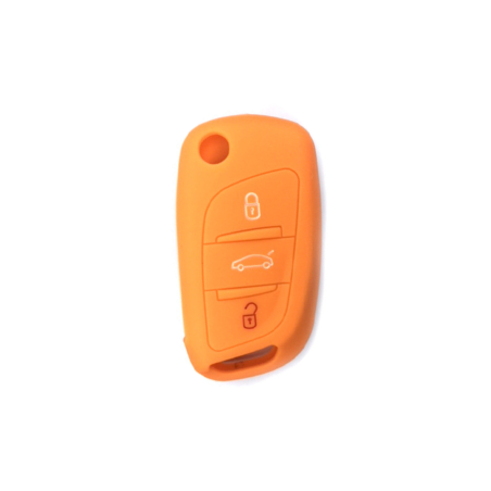 FUNDA MANDO CITROEN DS NARANJA 3 BOTONES