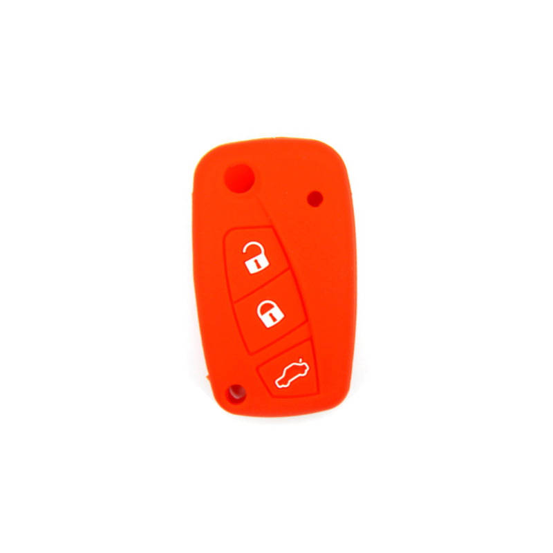 FUNDA MANDO FIAT/PSA ROJO 3 BOTONES