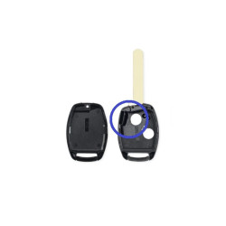 CARCASA MANDO FIJO HONDA 2 BOTONES (CHIP CRISTAL)