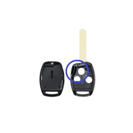 CARCASA MANDO FIJO HONDA 3 BOTONES (CHIP CRISTAL)