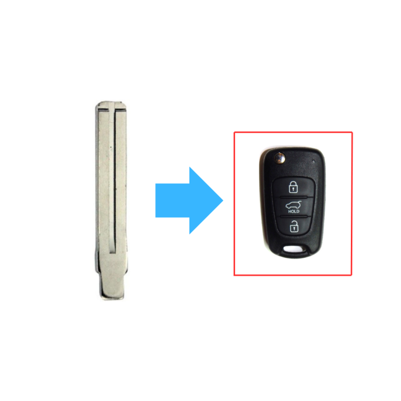 ESPADIN PARA MANDO PLEGABLE HYUNDAI I20/I30  HY22