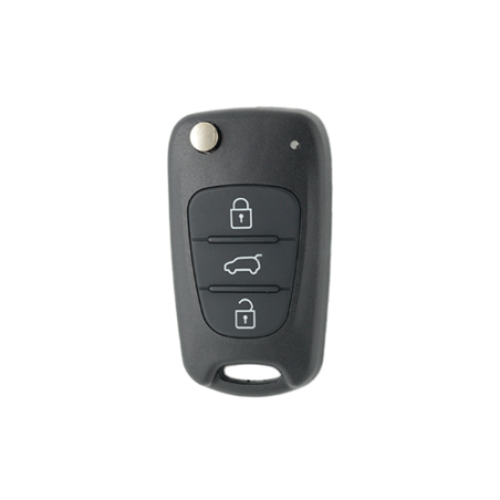 CARCASA HYUNDAI PLEGABLE 3 BOTONES NEGRA HYN14