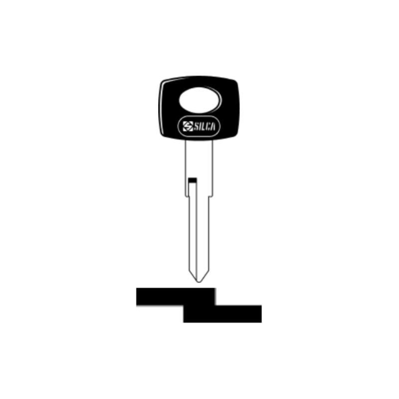 LLAVE VEHICULO CABEZAL PLÁSTICO ( acero)