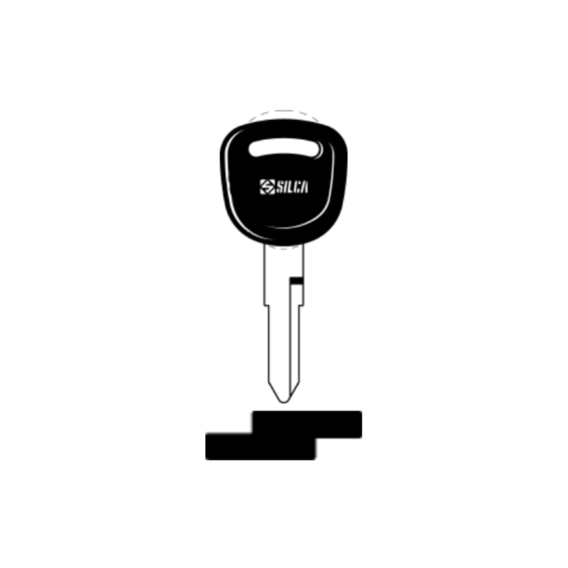 LLAVE VEHICULO CABEZAL PLÁSTICO ( acero)