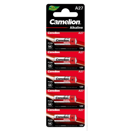 PACK 5 PILAS ALCALINA LR27A CAMELION