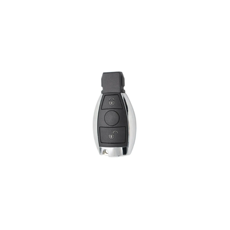 CARCASA MANDO KEYLESS MERCEDES 2 BOTONES CROMADA