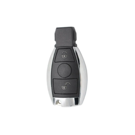 CARCASA MANDO KEYLESS MERCEDES 2 BOTONES CROMADA