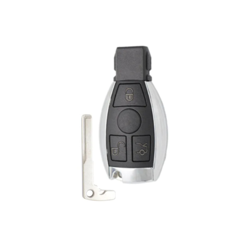 CARCASA MANDO MERCEDES KEYLESS 3 BOT CROMADA
