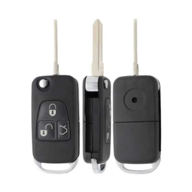 CARCASA MANDO PLEGABLE MERCEDES 3 BOTONES  YM15