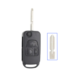 CARCASA MANDO PLEGABLE MERCEDES 3 BOTONES HU39