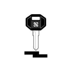 LLAVE VEHICULO CABEZAL PLÁSTICO ( laton)