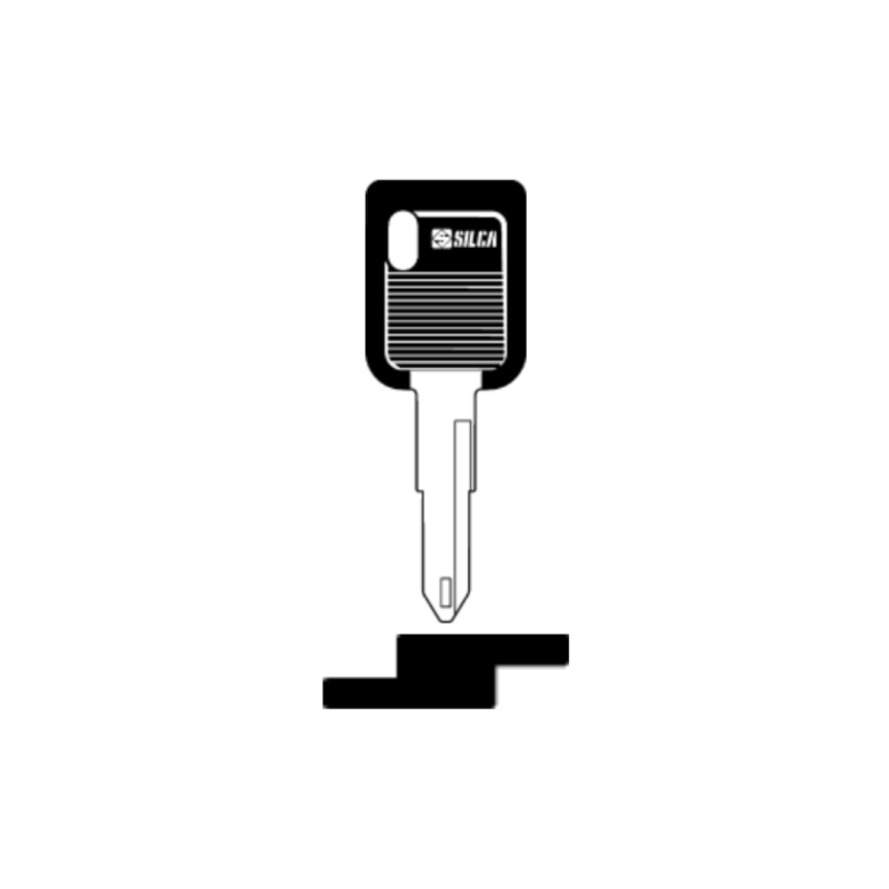 LLAVE VEHICULO CABEZAL PLÁSTICO ( acero)