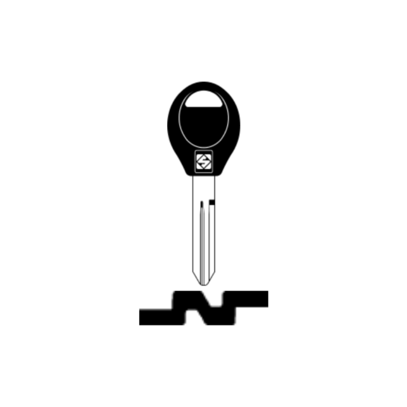 LLAVE VEHICULO CABEZAL PLÁSTICO ( acero)