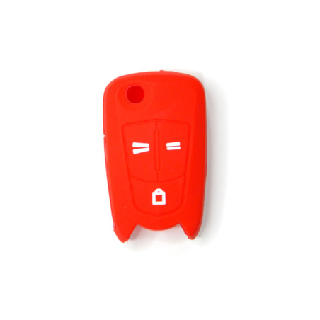 FUNDA MANDO PLEG OPEL ROJO 3 BOTONES