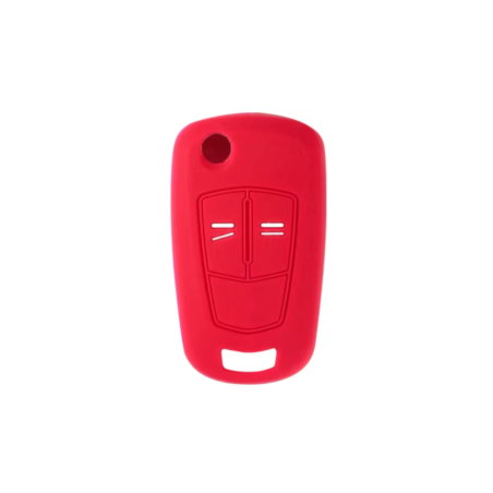 FUNDA MANDO PLEG OPEL ROJO 2 BOTONES