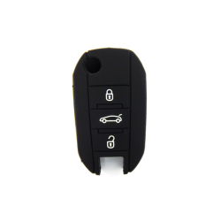 FUNDA MANDO PEUGEOT NEGRO 3 BOTONES