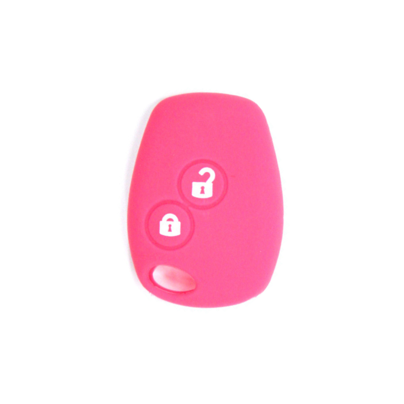 FUNDA MANDO FIJO RENAULT ROSA 2 BOTONES REDONDOS
