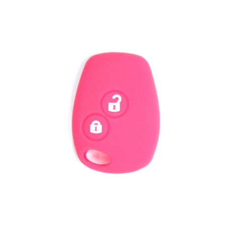 FUNDA MANDO FIJO RENAULT ROSA 2 BOTONES REDONDOS
