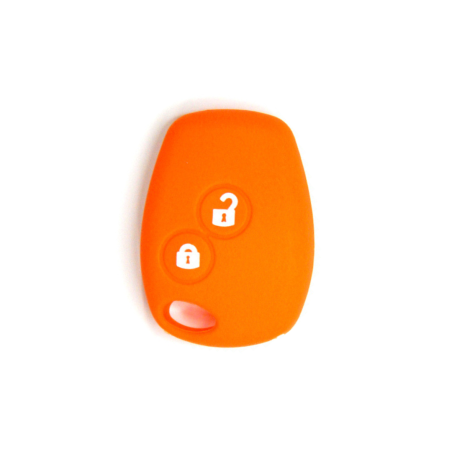 FUNDA MANDO FIJO RENAULT NARANJA 2 BOTONES REDONDO