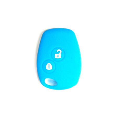 FUNDA MANDO FIJO RENAULT AZUL 2 BOTONES REDONDOS