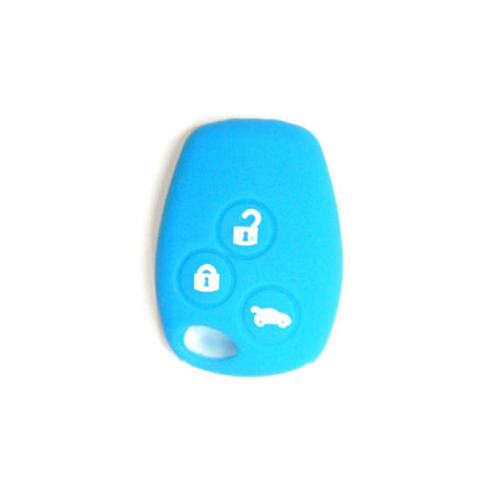 FUNDA MANDO FIJO RENAULT AZUL 3 BOTONES REDONDOS