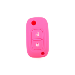 FUNDA MANDO PLEGABLE RENAULT ROSA 2 BOTONES