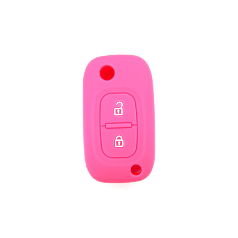 FUNDA MANDO PLEGABLE RENAULT ROSA 2 BOTONES