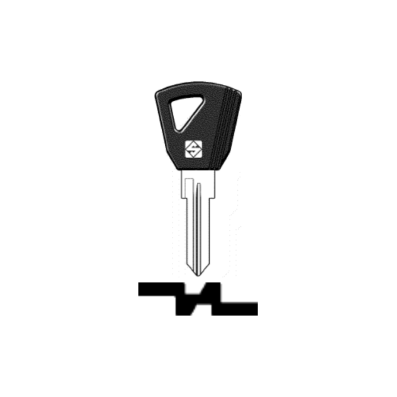 LLAVE VEHICULO CABEZAL PLÁSTICO ( acero)