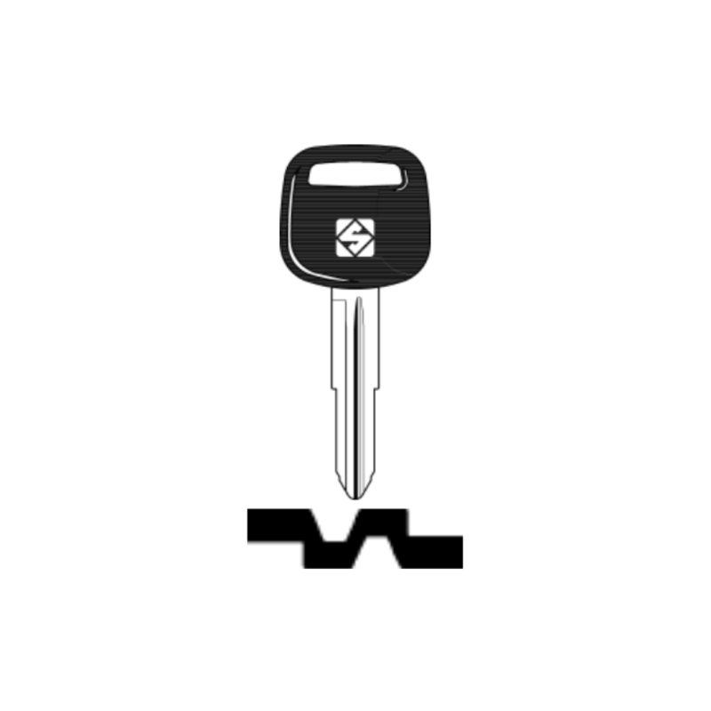 LLAVE VEHICULO CABEZAL PLÁSTICO ( acero)