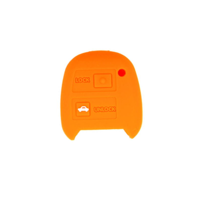 FUNDA MANDO TOYOTA NARANJA 2 BOTONES