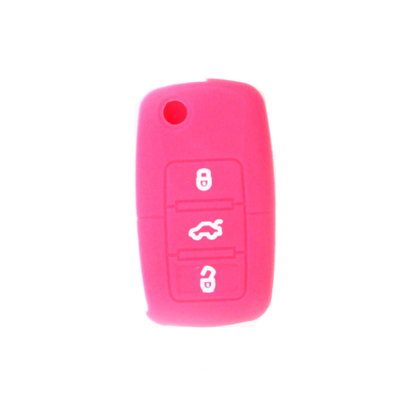 FUNDA MANDO VW-SEAT-SKODA ROSA 3 BOTONES