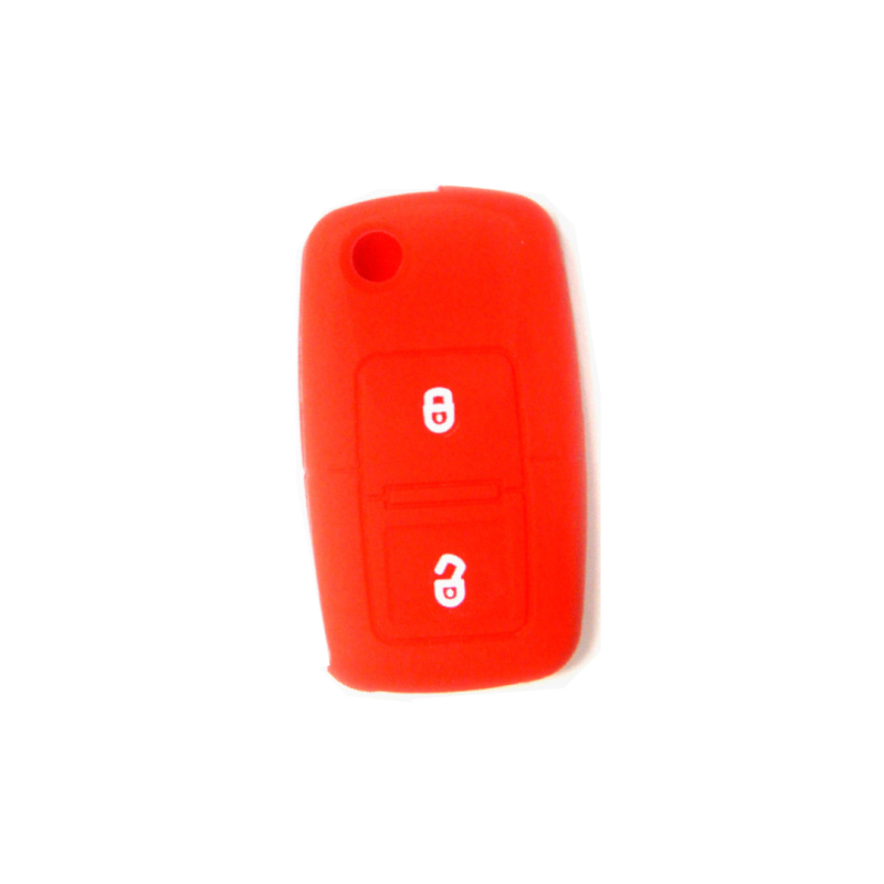 FUNDA MANDO VW-SEAT-SKODA ROJO 2 BOTONES