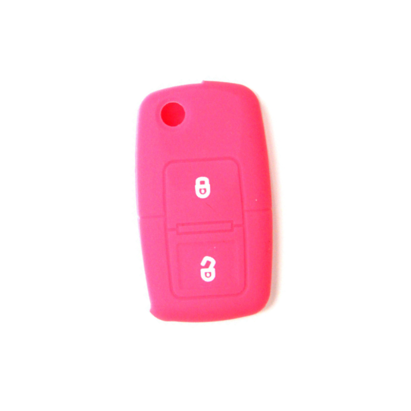 FUNDA MANDO VW-SEAT-SKODA ROSA 2 BOTONES
